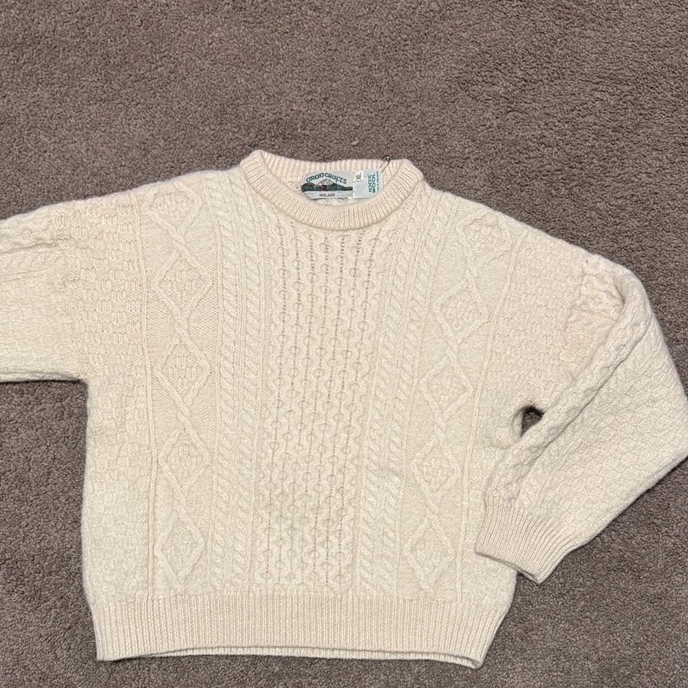 100% Wool Cable Knit Sweater